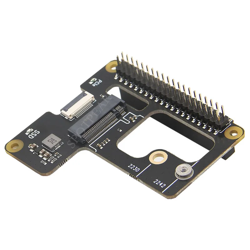X1000 para Pi5 Raspberry Pi 5 PCIe a M.2 NVMe SSD placa adaptadora HAT X1000 2242 2230 - imagen 3