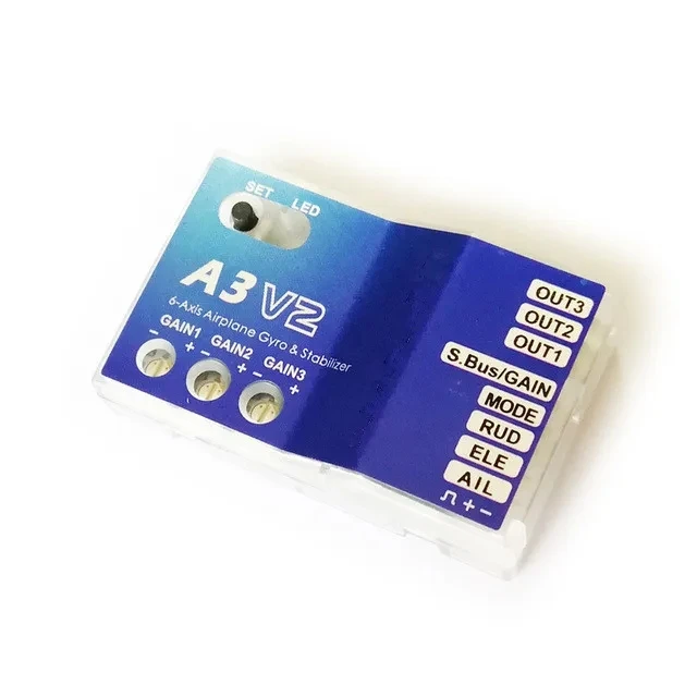 Estabilizador de controlador de vuelo de avión Gyro A3 V2 de 3 ejes de alta calidad para avión RC helicóptero de ala fija - imagen 4