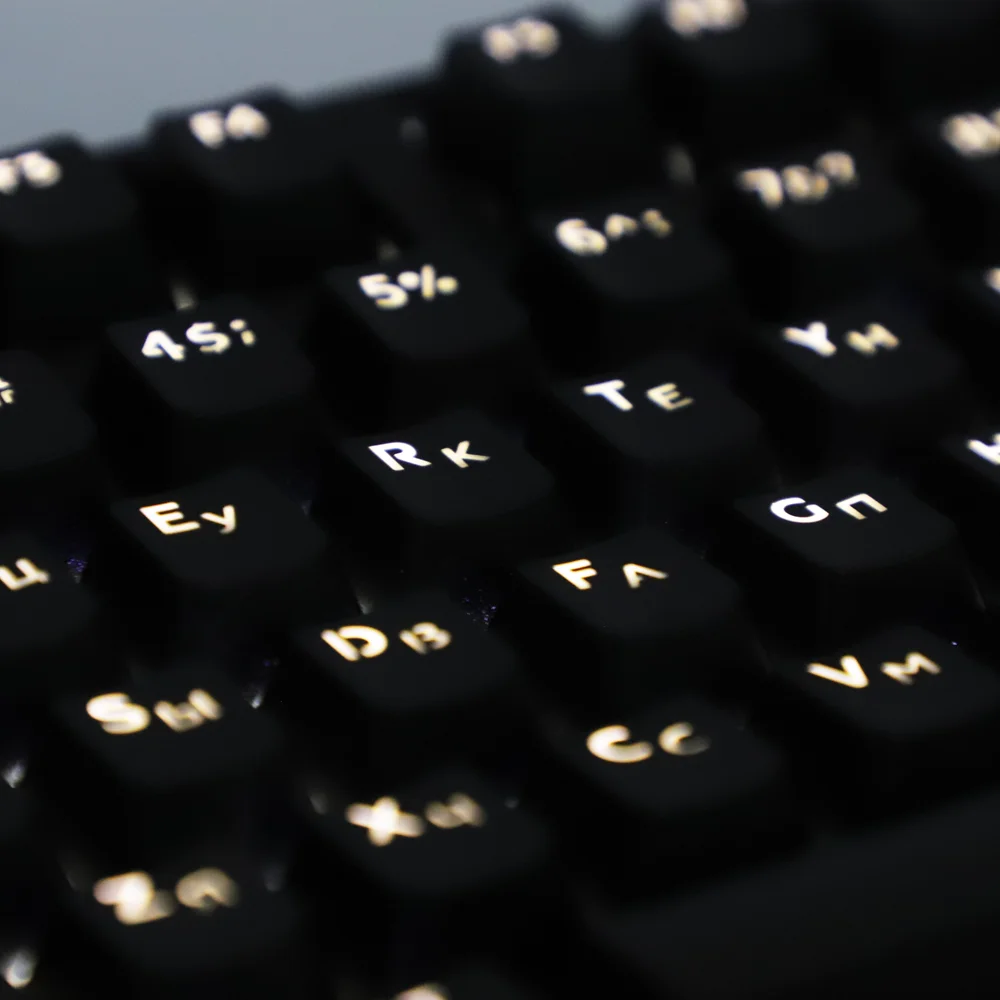 Teclas rusas de 132 teclas, ABS negro, altura OEM para teclado mecánico AULA F75 Ajazz Ak820 Pro, juego PC Anne Pro 2 Akko Fun60pro