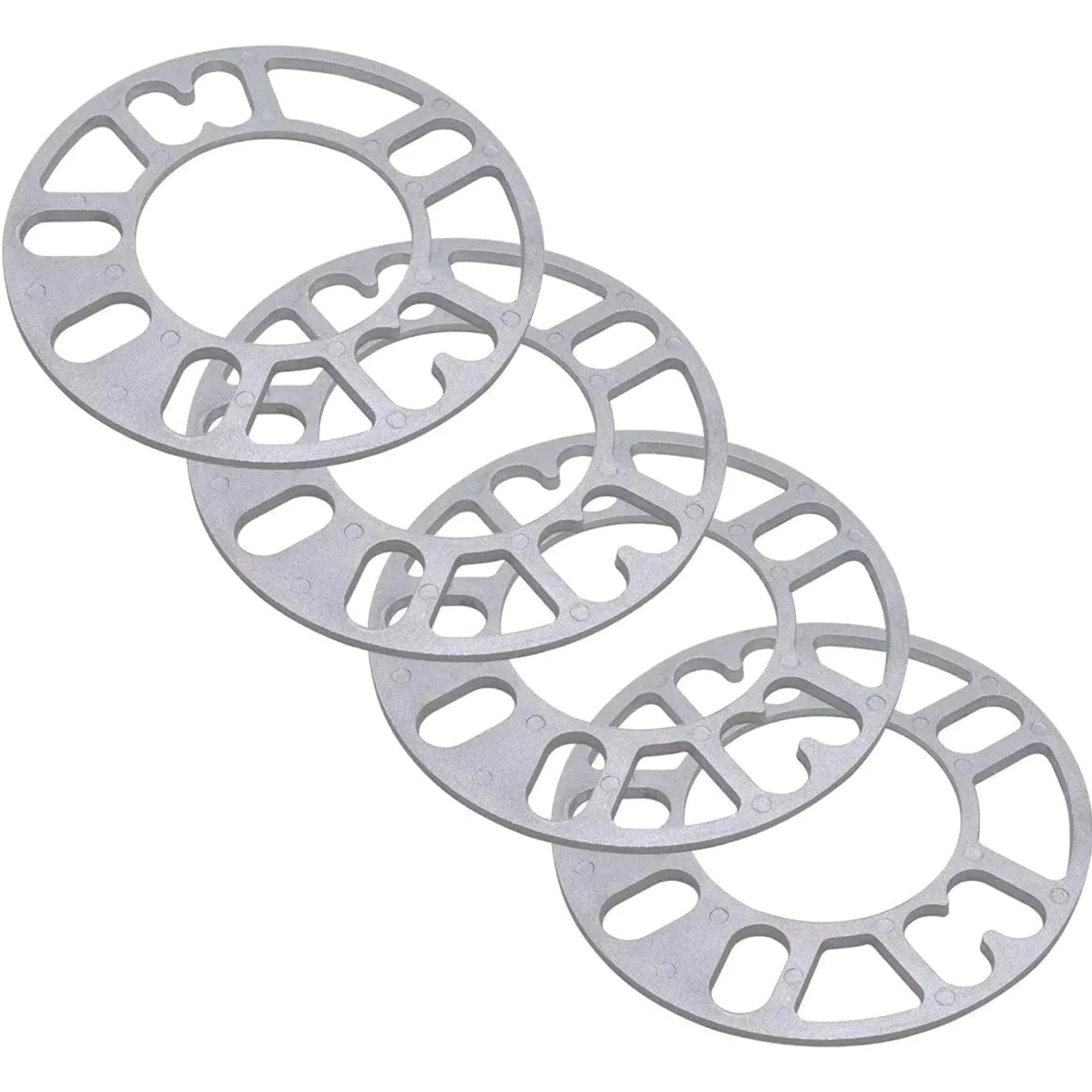 4 unids/set de cuñas espaciadoras de rueda de coche universales de aleación de aluminio, placa de 5mm apta para 4x100 4x114,3 5x100 5x108 5x114,3 5x120, accesorio para coche - imagen 2