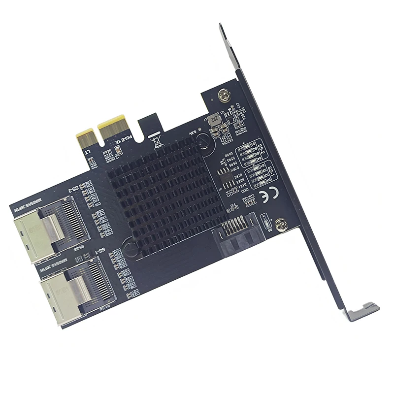 PCI Express X1 a 2 puertos MiniSAS SFF-8087 + 1 puerto SATA3.0 tarjeta de expansión RTL9101 Chip 9 puertos SATA 3,0 6Gb convertidor para escritorio - imagen 4