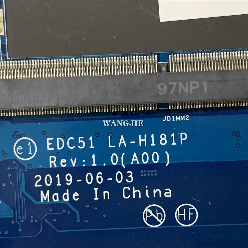Placa base para ordenador portátil EDC51 LA-H181P CN-0GWDNC 0GWDNC GWDNC para DELL Latitude 5501 SRFCN I7-9850H CPU DDR4 - imagen 3