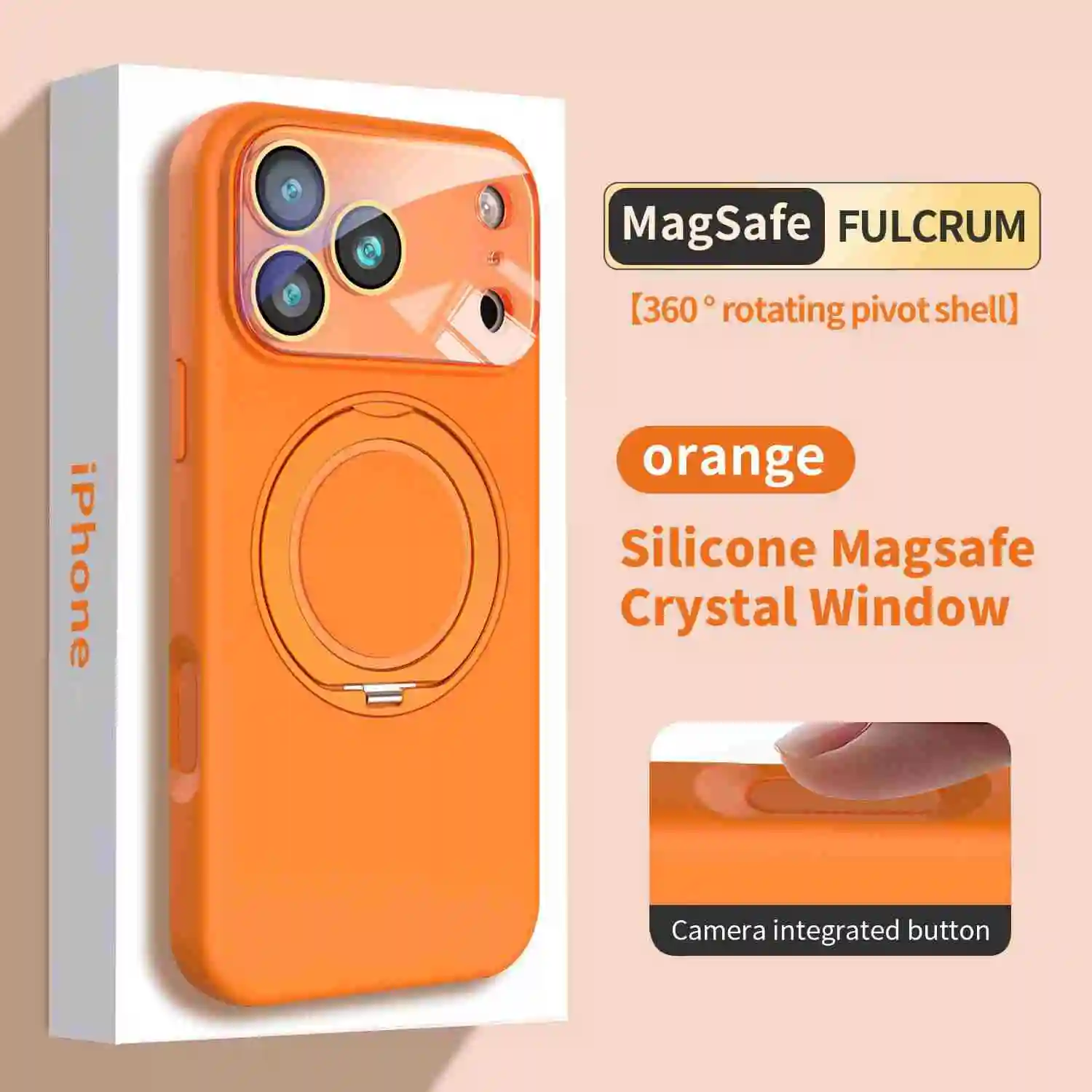 Funda de teléfono magnética de silicona líquida giratoria 360 para iPhone 17 Pro Max 16 Plus 15 14 13 12 para cubierta de carga inalámbrica Magsafe