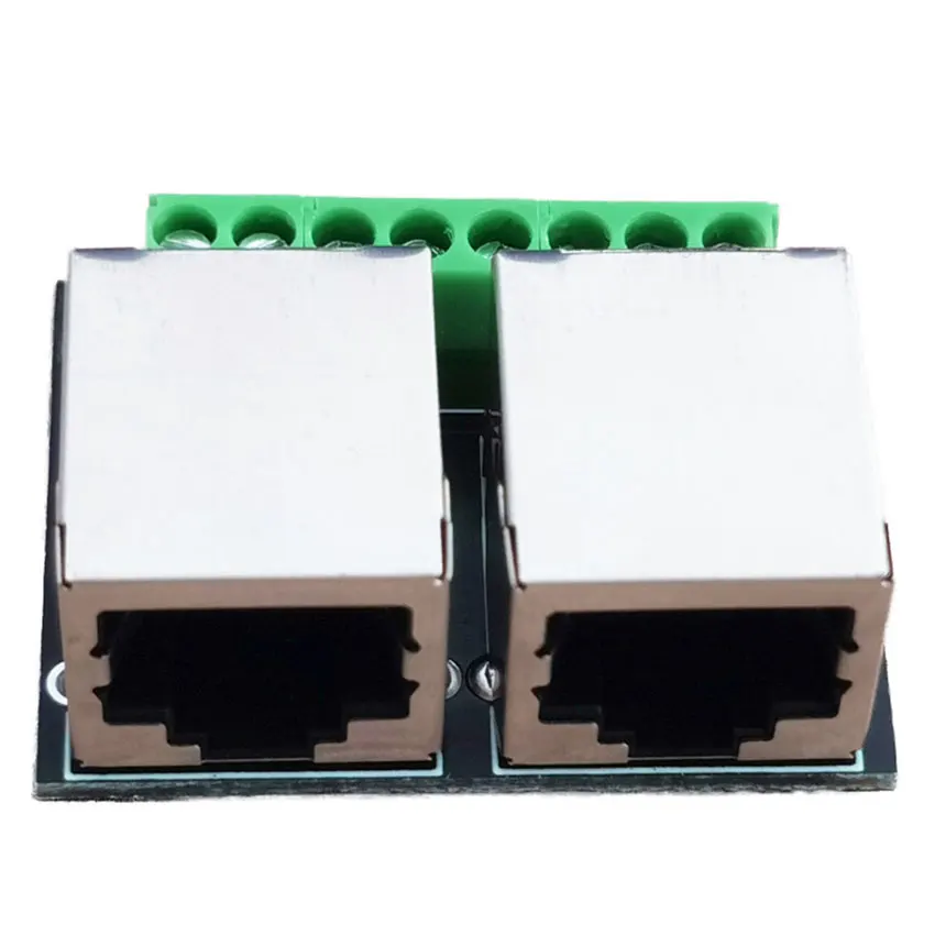 Placa adaptadora hembra doble RJ45, la placa adaptadora de red RJ45, gira el terminal de 3,5 pasos al adaptador de red 8P - imagen 5