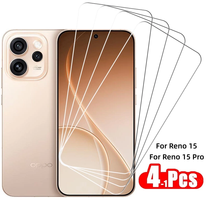 Vidrio totalmente transparente para OPPO Reno 15 Pro vidrio templado Reno 15 Pro Protector de pantalla HD película protectora de teléfono para OPPO Reno 15 Pro