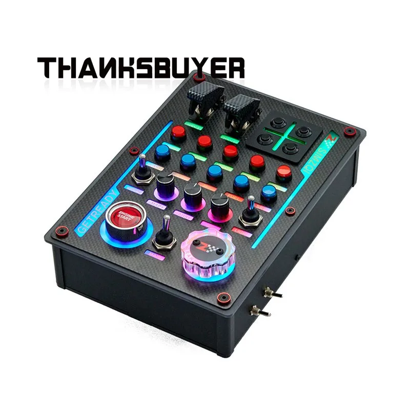 SIMZQI X5 caja de botones, simulador de carreras Sim, caja de controlador RGB para Thrustmaster Simagic Fanatec - imagen 2
