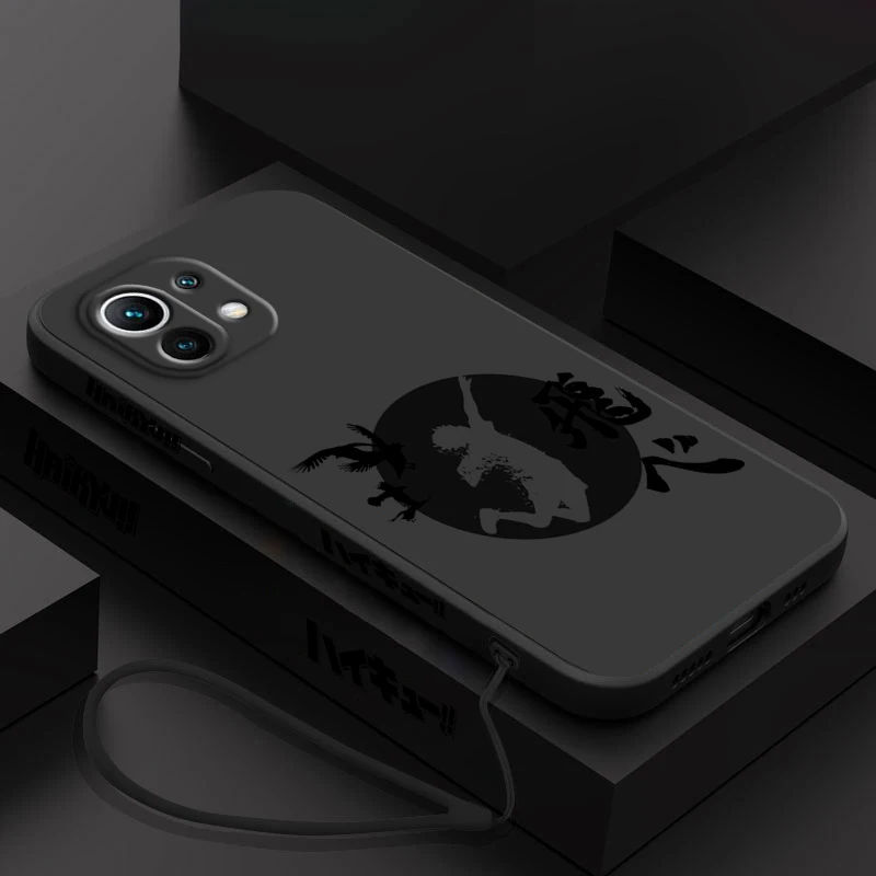 Funda de teléfono con logotipo de Anime haikyuu para Xiaomi 14, 13, 12, 11, 10 T Pro, Ultra Lite, 5G, cuerda líquida izquierda, 5G, cubierta suave - imagen 2