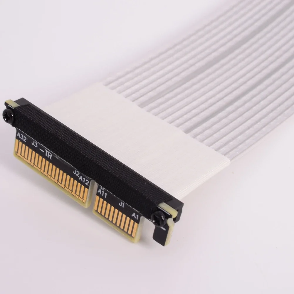 Conector PCI-E 4,0 x4 a x4 chapado en plata Turn 90 °   Cable extensor vertical de ángulo recto PCIe 4x Tarjeta de captura RAID SSD LAN Adaptador - imagen 5