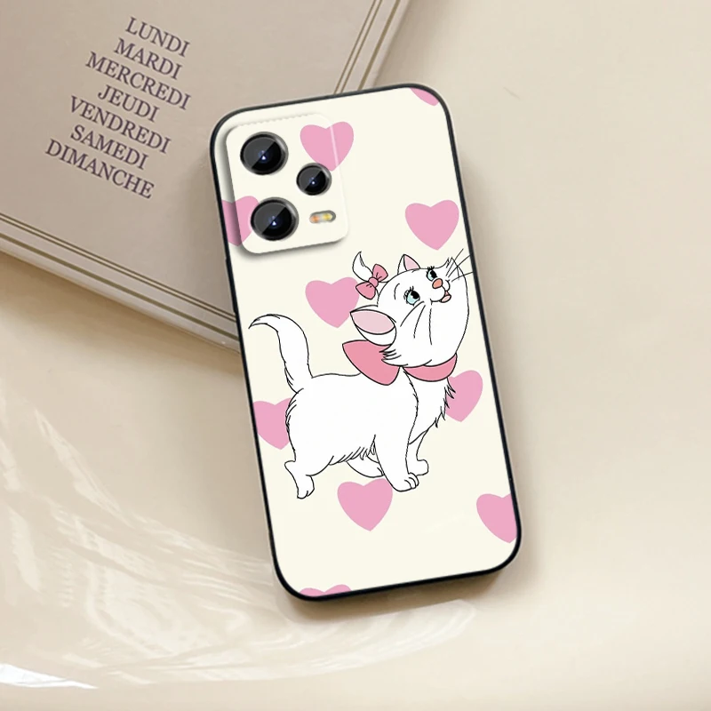 Disney funda de teléfono con diseño de Mary Cat para Xiaomi, carcasa bonita para Redmi Note 13, 12R, 12, 12S, Turbo 11, 11T, 11S, 10, 10S Pro Plus, 5G, color negro - imagen 2