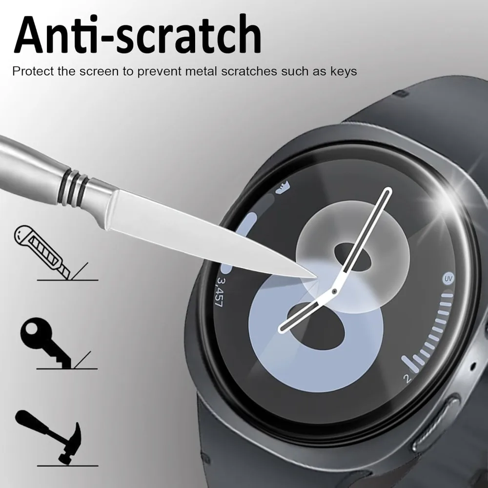 1-10 Uds 9H vidrio templado para Samsung Galaxy Watch 8 Classic 40mm 44mm 46mm Protector de pantalla de vidrio 8K Ultra-HD película antiarañazos - imagen 2