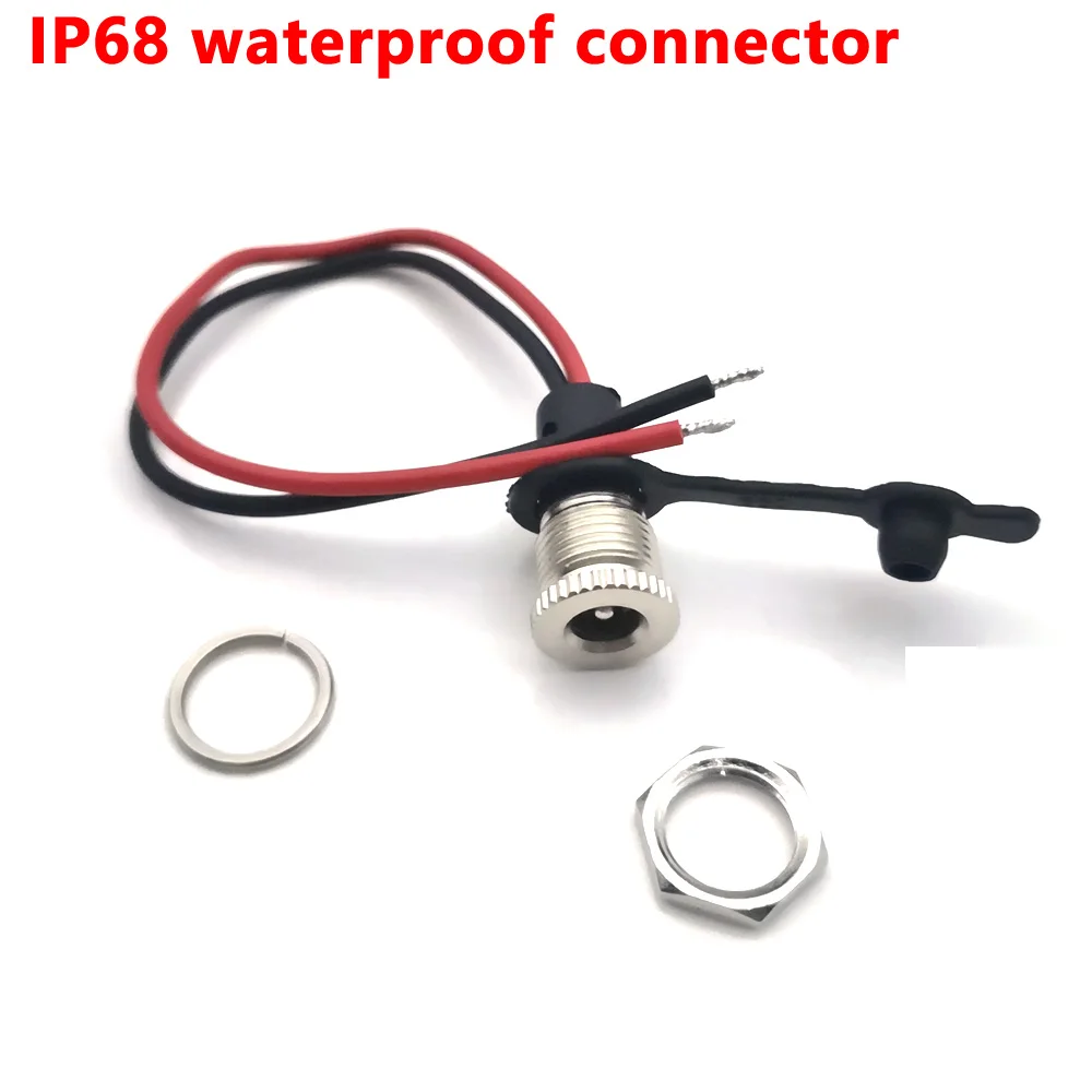 Conector de soldadura de montaje en Panel, adaptador de DC-022B con tuerca a presión, 10A, IP68, resistente al agua, 5,5x2,1 MM, 5521/5525 DC - imagen 5