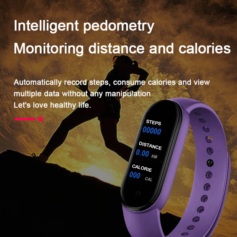Reloj inteligente M7 Smartband ritmo cardíaco Smartwatch rastreador de Fitness presión arterial pulsera deportiva para mi band 7 hombres mujeres - imagen 5