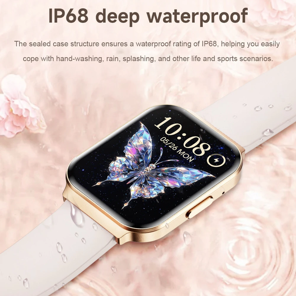 Moda mujer Smartwatch BT llamada impermeable señora pulsera ritmo cardíaco deporte Fitness clima reloj inteligente ultrafino cuerpo totalmente metálico - imagen 4