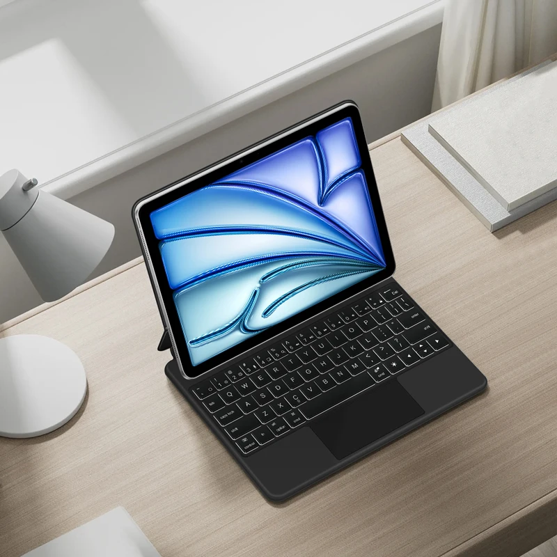 Teclado mágico con retroiluminación para iPad Air 11, funda magnética inteligente de 11 pulgadas, TouchPad, español, 6ª generación, M2, 2024 - imagen 5