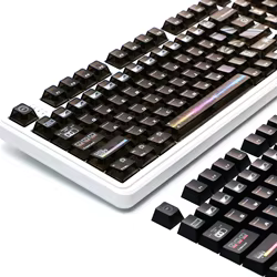 Keycaps PBT Perfil Cherry Transparentes Negras Teclado Mecánico