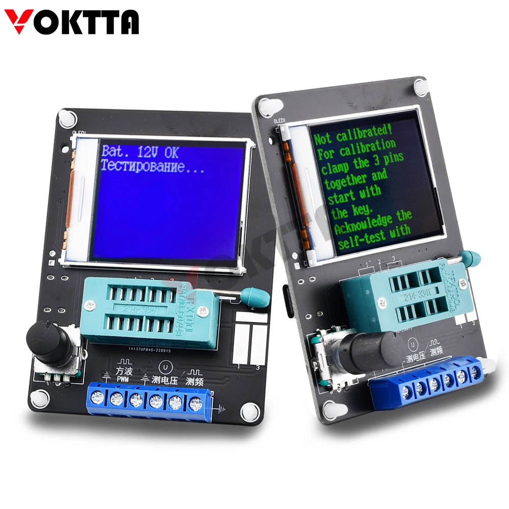 Pantalla LCD GM328A, probador de diodo de transistores, capacitancia ESR, medidor de frecuencia de voltaje, generador de onda cuadrada PWM, Kit electrónico