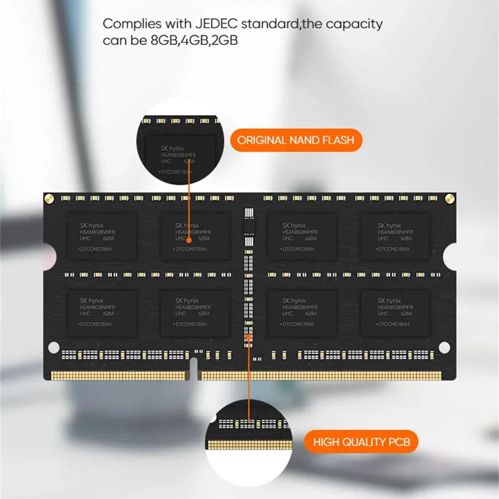 Walram-Memoria RAM DDR3L para portátil, 8GB, 4GB, 1,35 V, 204 Pines, 1600MHz, PC3L, Sodimm - imagen 4