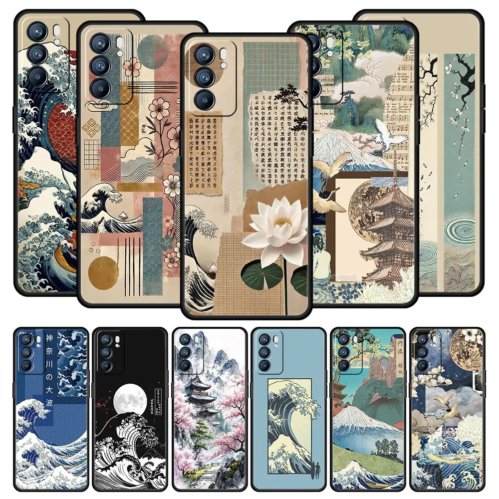 Funda para Oppo Reno13 Reno12 Reno11 F Reno10 Pro A54 A53 A95 A76 A74 A57 A98 A80 A79 5G A78 4G, etiqueta japonesa Osaka Kanagawa