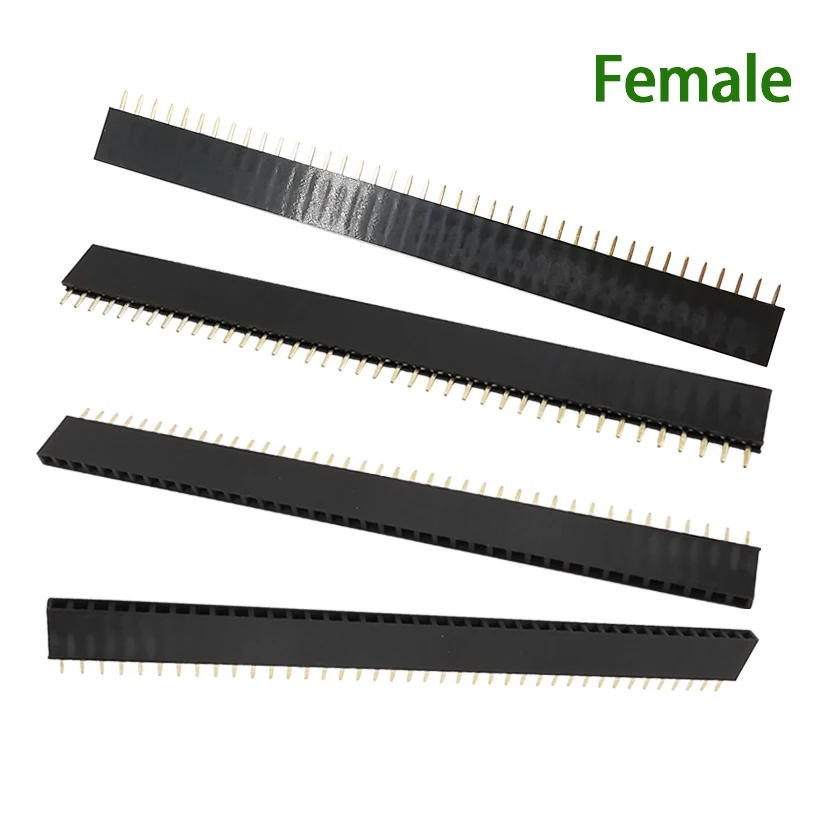 10 Uds. De paso de 2,54mm, 40 pines, 1x40, fila única, macho, hembra, pin rompible, JST, PCB, conector de soldadura, tira de conector para Arduino - imagen 4