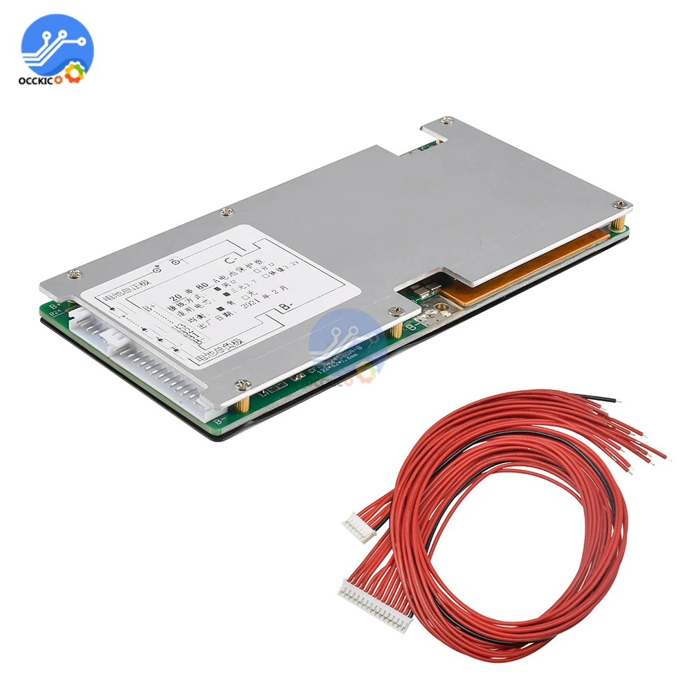 Placa de protección de batería de litio BMS 20S 72V 45A/80A 18650, equilibrador activo de batería PCB, cargador, fuente de carga del banco de energía