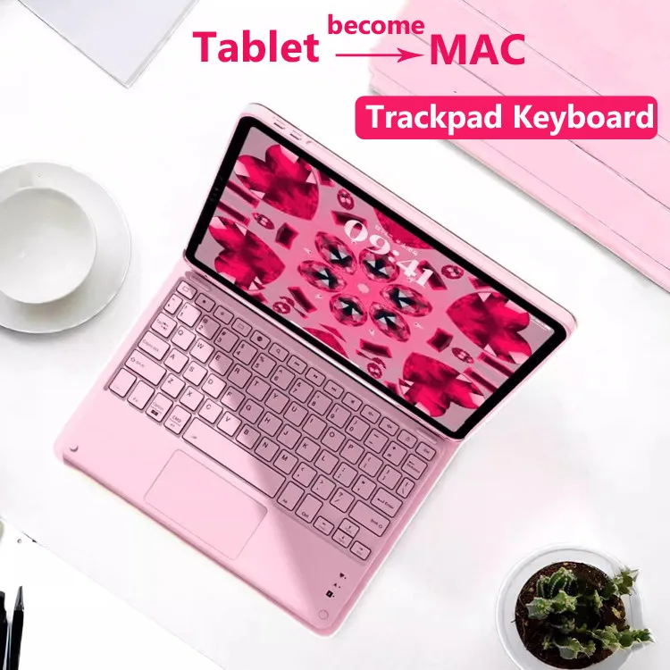 Teclado Bluetooth para Honor Pad X8a 11 pulgadas 2024 X8 10,1 X8 Lite X9 11,5 para Honor Pad X8 Pro 11,5 pulgadas Funda de cuero PU inalámbrica