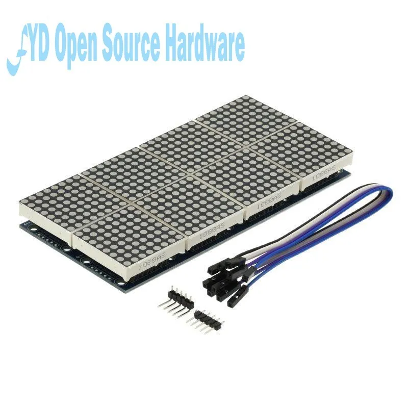 Módulo de matriz de puntos MAX7219 de 1, 2, 4, 8 bits, 60x60, microcontrolador, módulo de pantalla LED para KIT de bricolaje con Cable - imagen 4