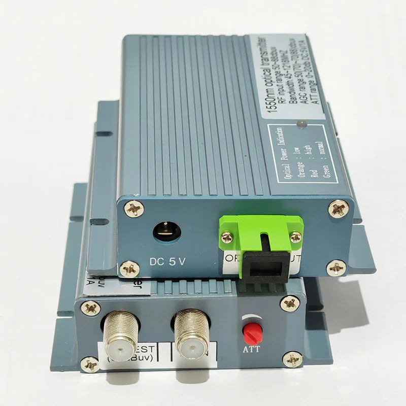 Venta caliente FTTH CATV mini transmisor láser óptico 2 salida 10mw 47-218MHz con AGC oferta especial al por mayor - imagen 2