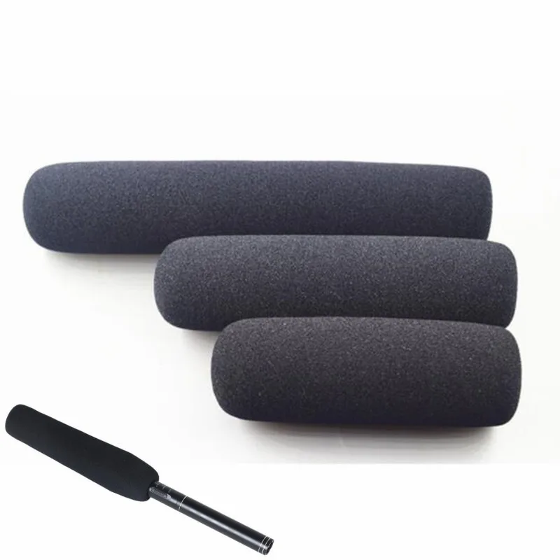 Cubierta de micrófono de espuma, filtro de micrófono de cámara de 12-21cm de largo, cubiertas de esponja de parabrisas para reunión de conferencia, entrevistas, 1 unidad