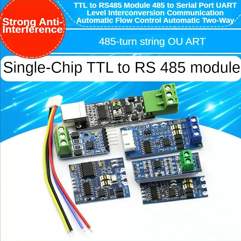 Módulo TTL de giro a RS485, módulo de Control de flujo automático, nivel UART serie, módulo de fuente de alimentación de conversión mutua, 3,3 V, 5V