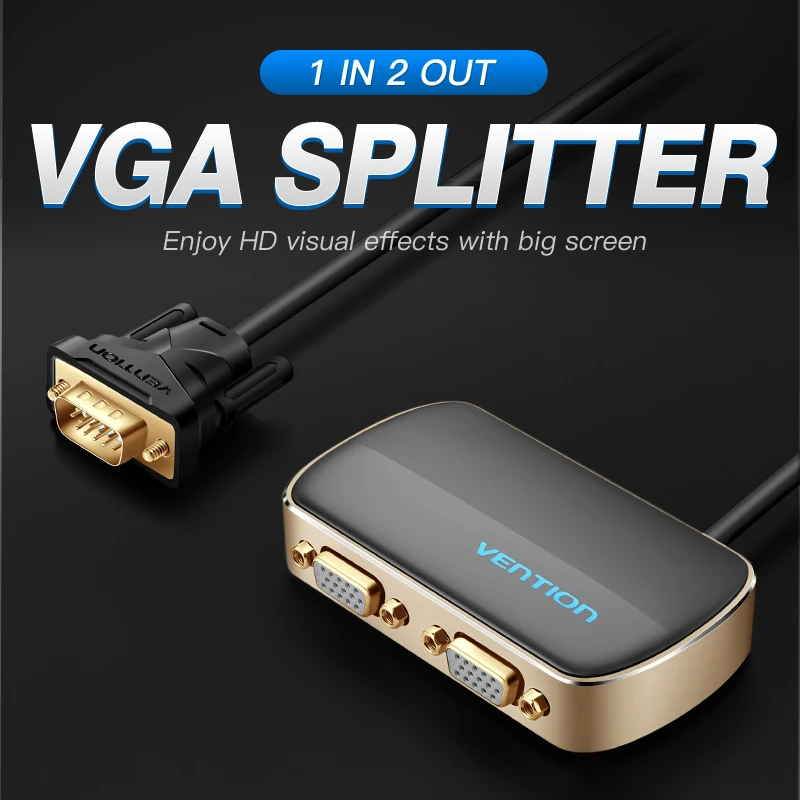 Vention Divisor VGA 1080p Interruptor 1 en 2 Cable Macho a Hembra - imagen 3