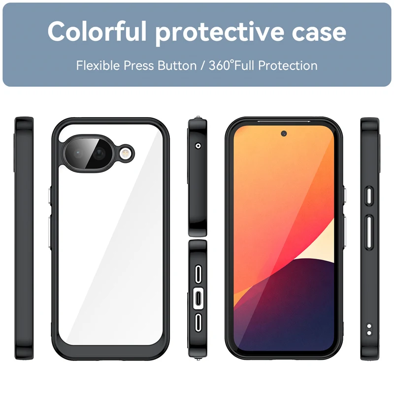 Para Google Pixel 10a Funda de teléfono colorida para Pixel 10a 5G Protector transparente a prueba de golpes para Pixel 10a чехол Funda trasera - imagen 4