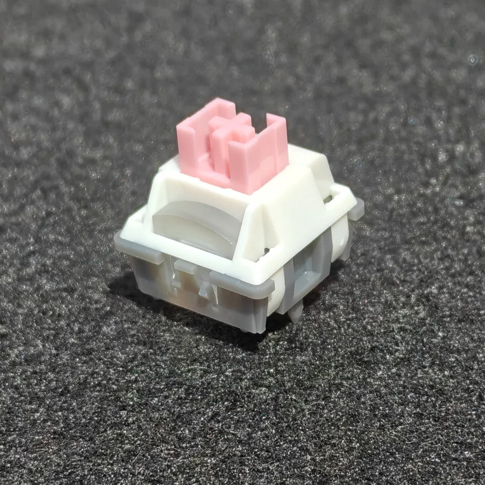 Outemu-interruptor de mariposa rosa, interruptores lineales silenciosos de intercambio en caliente de 5 pines con lubricación de tuberías de luz para teclado mecánico - imagen 4