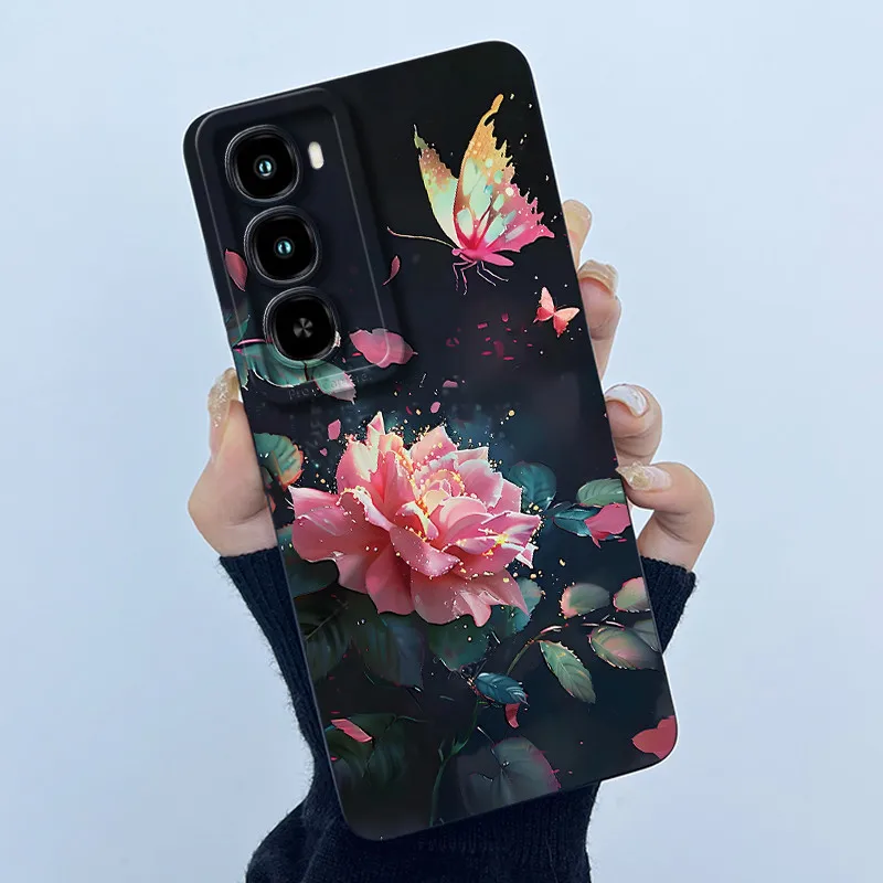 Para itel City 100 Funda de teléfono moda simplicidad pintura al óleo Floral suave carcasa de silicona líquida para itel City100 Funda trasera - imagen 2