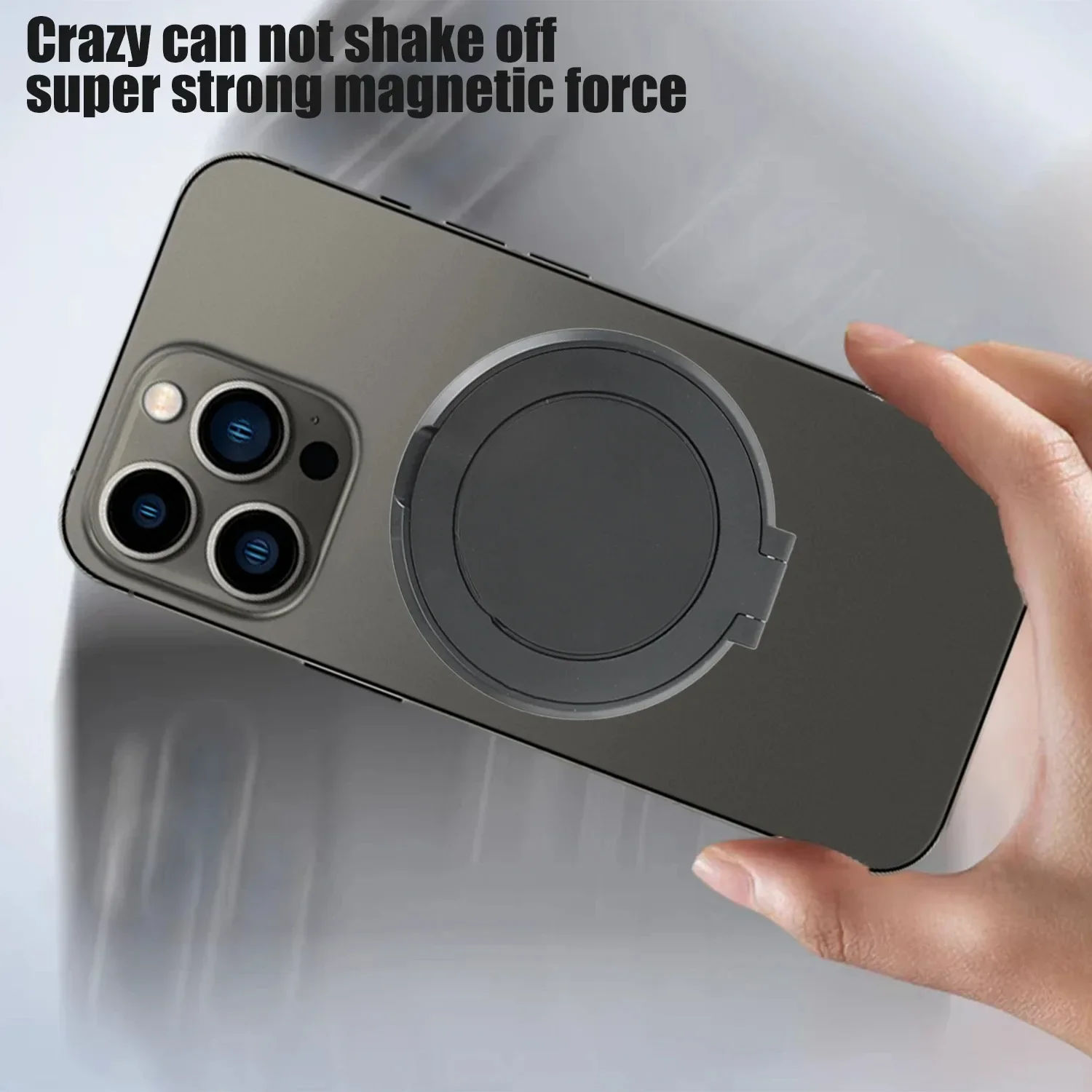 Soporte de anillo para dedo de teléfono móvil para iPhone 16 15 14 13 Xiaomi Samsung rotación de 360 grados soporte ultrafino pegatina soporte de Metal - imagen 4