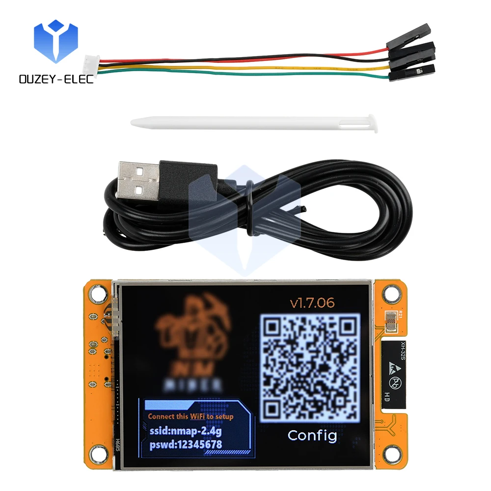 ESP32-D0WD-V3 Placa de desarrollo WiFi Bluetooth DIY Kit de juego pequeño 1060KH/s aritmética integrada placa de demostración de pantalla táctil de 2,8 pulgadas