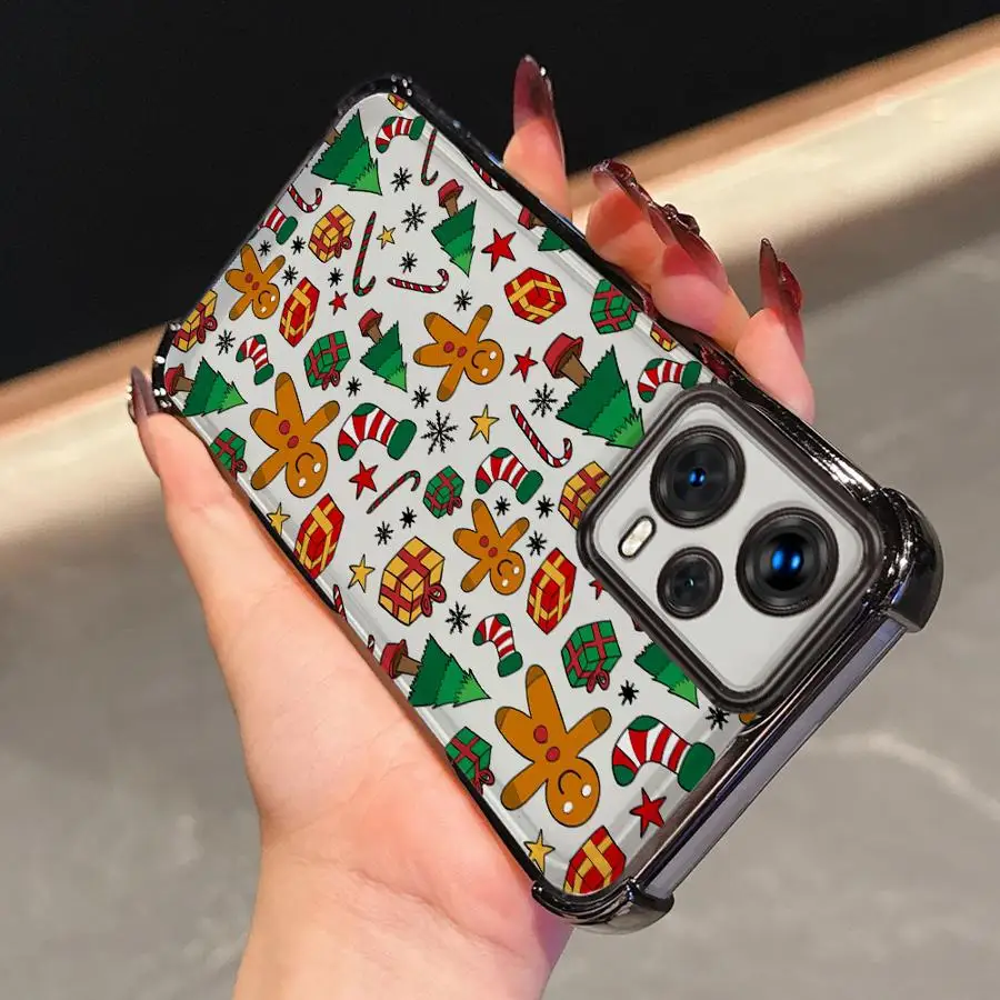 Funda transparente para teléfono Xiaomi Redmi Note 14 Pro Plus 11s 11 12 13 10 Pro 9S 10s 10 Lite lindo elemento navideño creativo - imagen 2