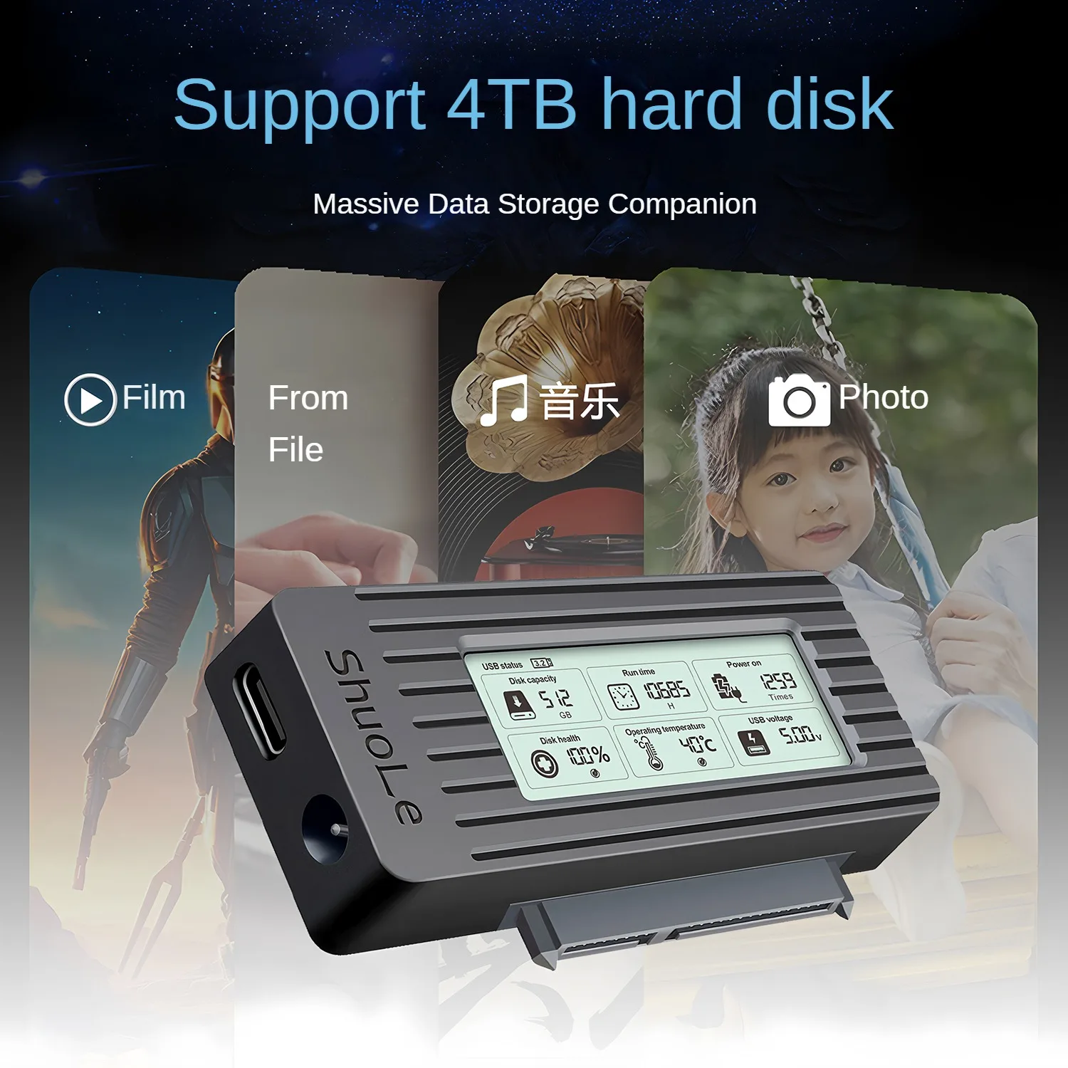 Cable Digital Easy Drive 2,5 o 3,5 conector USB 3,2 Cable de conversión de estado sólido HDD mecánico carcasa de disco duro HDD - imagen 3