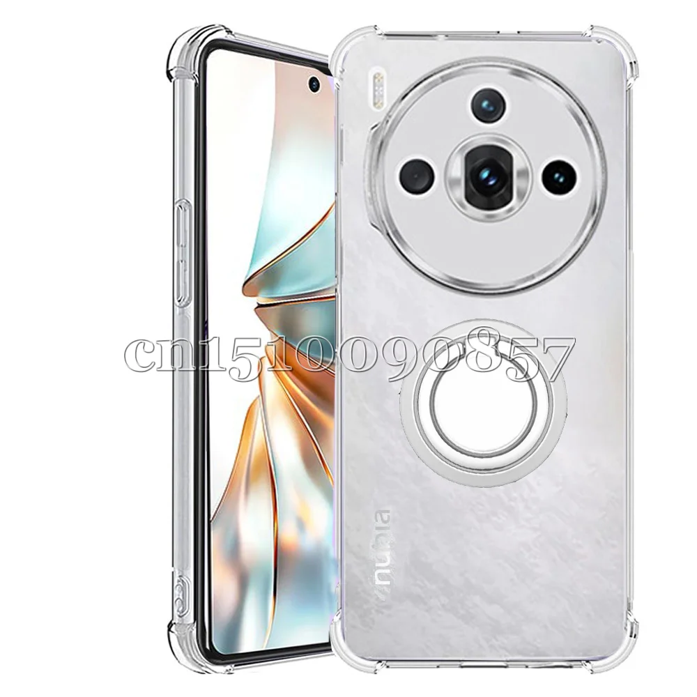 Funda con soporte de anillo Nubia Z60S Pro 5G Coners reforzados Airbag a prueba de golpes funda suave de TPU para ZTE nubia Z60SPro NX725J
