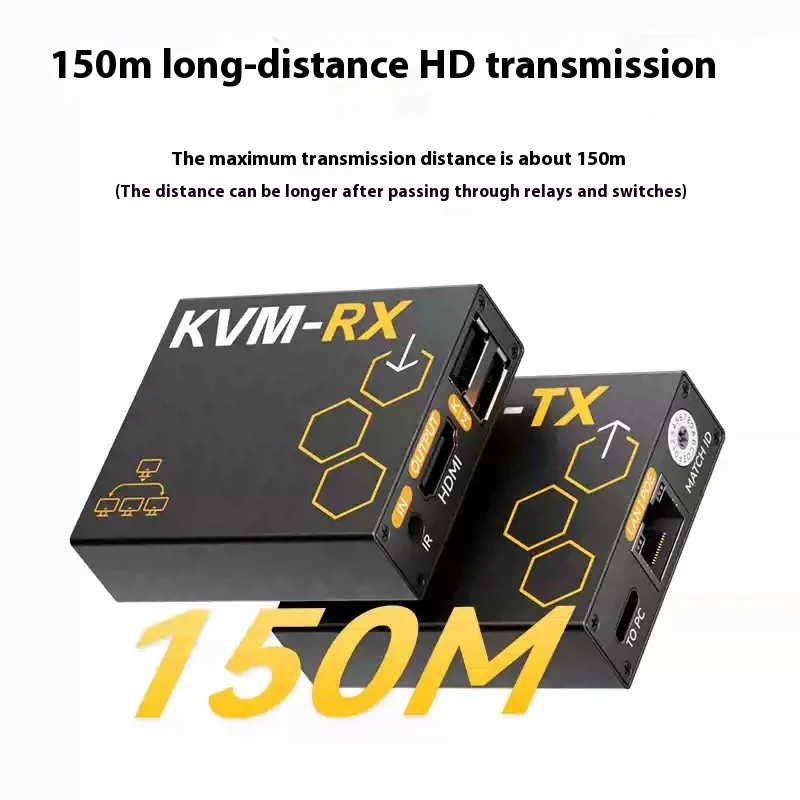 Extensor KVM sobre IP HDMI 1Tx 4Rx 4K HDMI a RJ45 Control de teclado/ratón Alcance de 100 m - imagen 3