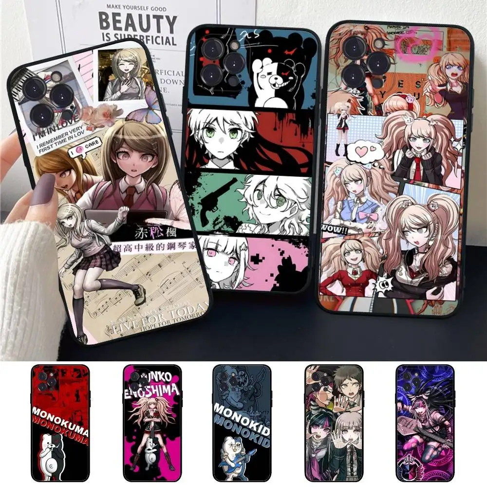 Juego de Anime Danganronpa funda de teléfono para iPhone 16 15 14 13 12 Mini 11 Pro XS Max X XR SE 6 7 8 Plus funda de silicona suave - imagen 5