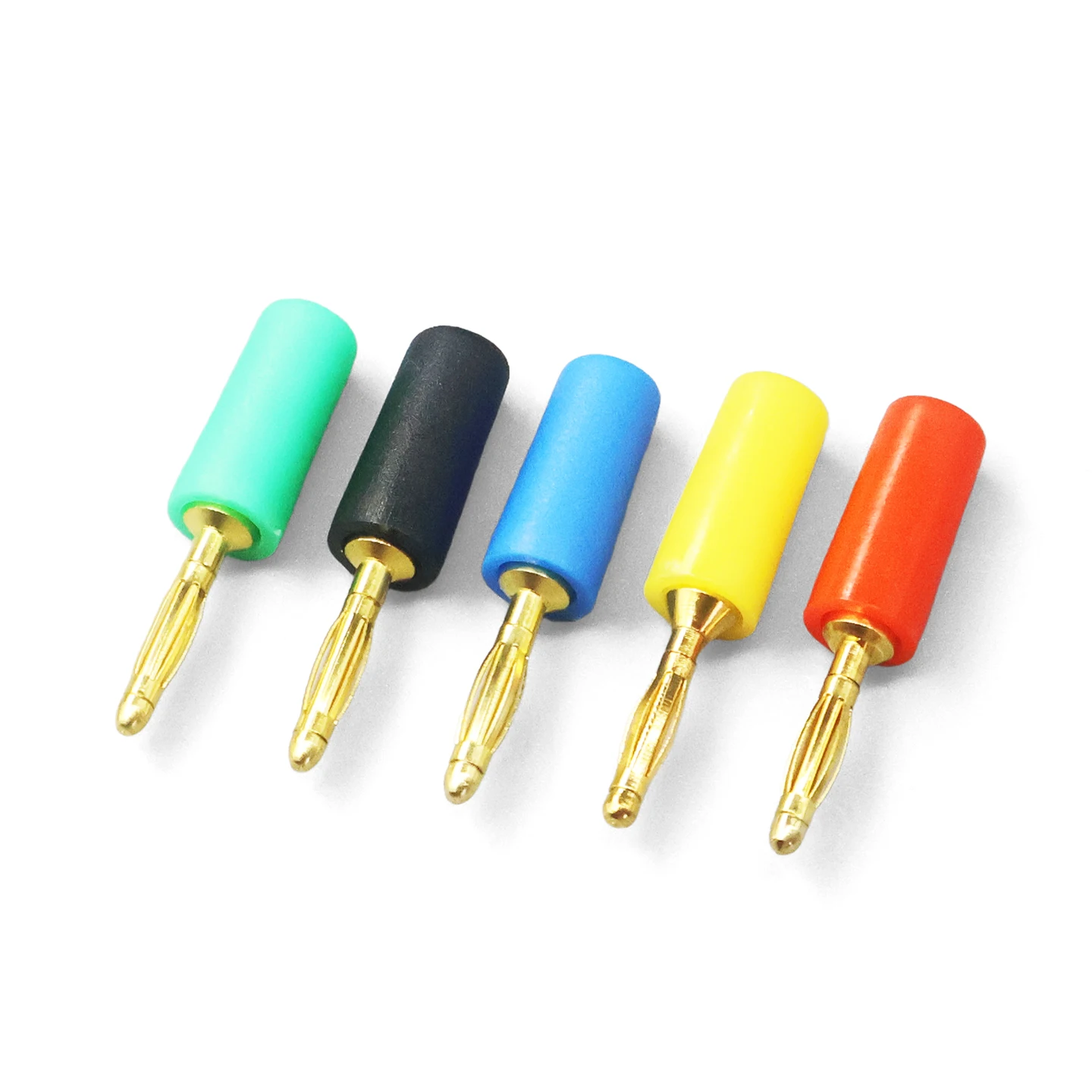 5 uds cobre puro chapado en oro 2MM pequeño conector banana 2mm cabeza de linterna experimento de soldadura línea de prueba enchufe de panel aislado - imagen 3