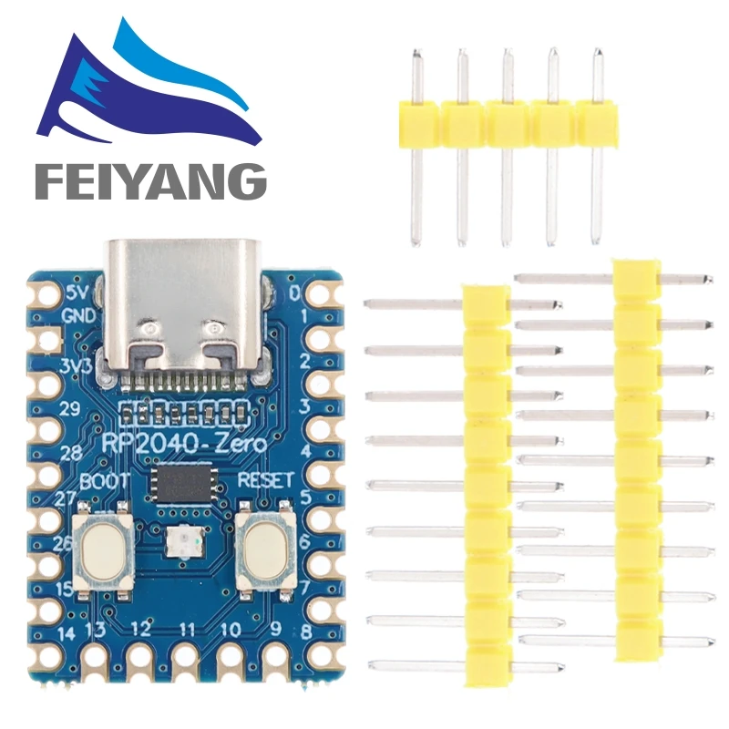 3 piezas RP2040-Zero para microcontrolador Raspberry Pi PICO módulo de placa de desarrollo Dual-core Cortex M0 + procesador 2MB Flash - imagen 2