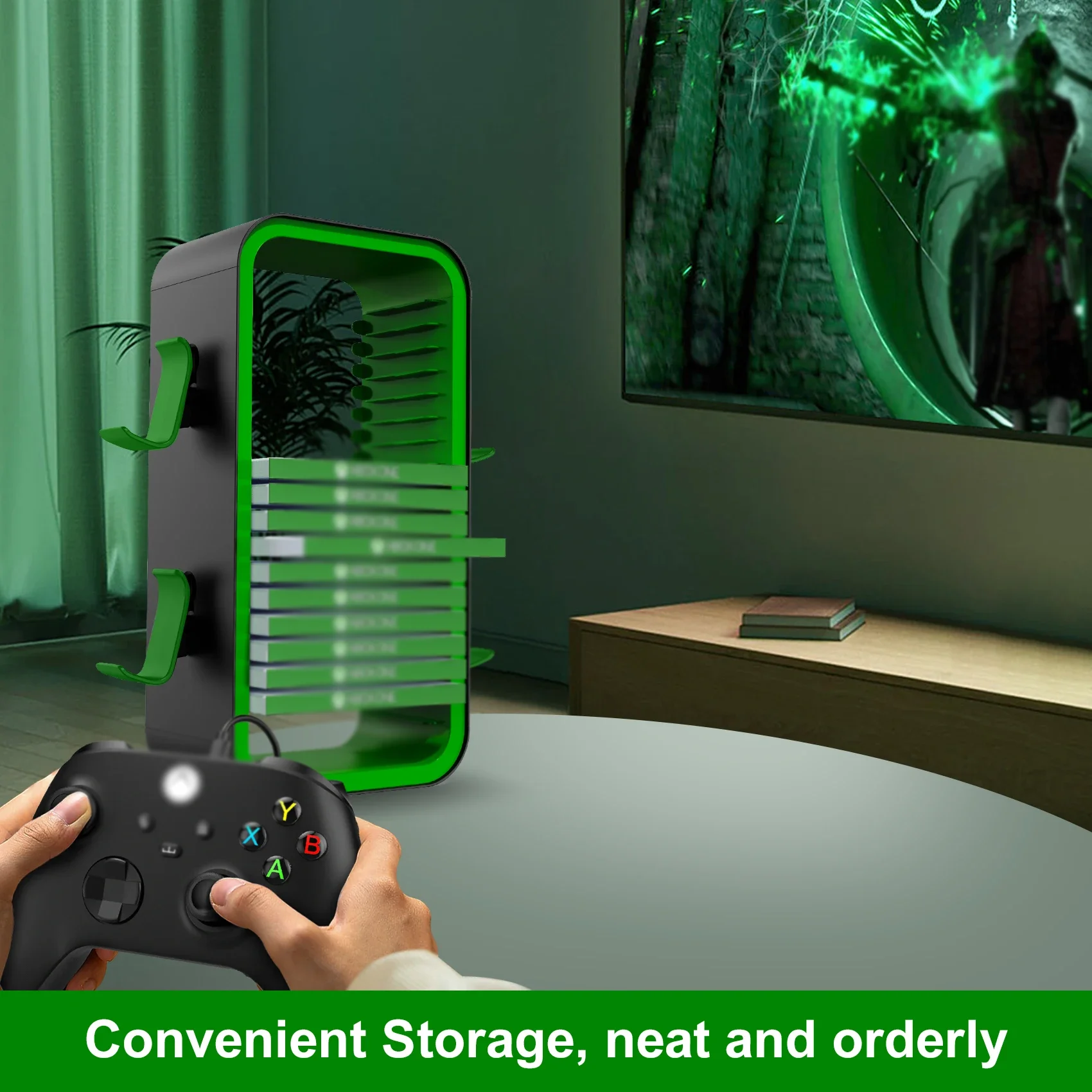 LinYuvo Torre de almacenamiento para videojuegos PS4 PS5 Xbox Switch - imagen 5