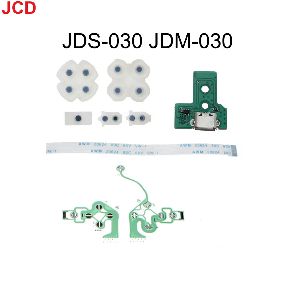 JCD 1 Juego de JDS-001 030 040 055 Placa de puerto de carga USB para piezas de reparación de controlador PS4 PS4 PRO JDM 055 controlador y conductor - imagen 3