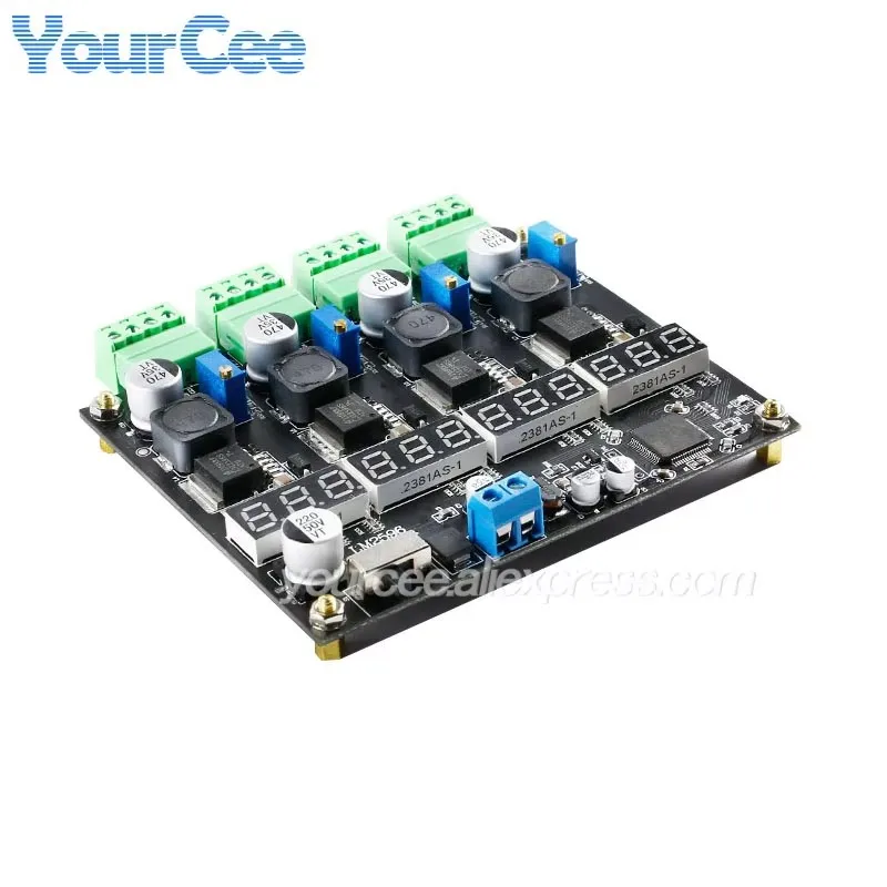 Fuente de alimentación conmutada multicanal DC-DC LM2596 con pantalla Digital de 4 canales Placa de alimentación de salida reductor ajustable - imagen 4