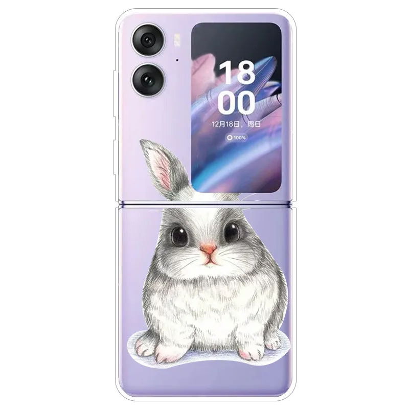 Funda transparente con tapa para Oppo Find N2, carcasa dura de PC para teléfono, Funda abatible N 2, carcasa protectora abatible - imagen 3