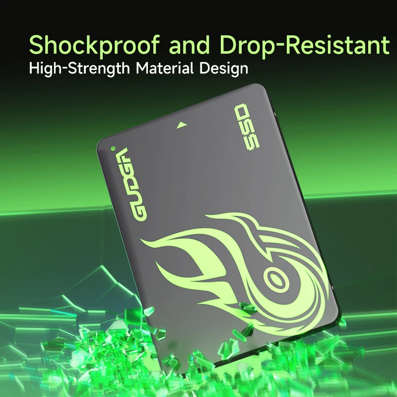 GUDGA SATA3 SSD 2,5 pulgadas 256GB 512GB 1TB 2TB Unidad de estado sólido interna para computadora portátil de escritorio - QLC NAND Flash 3D