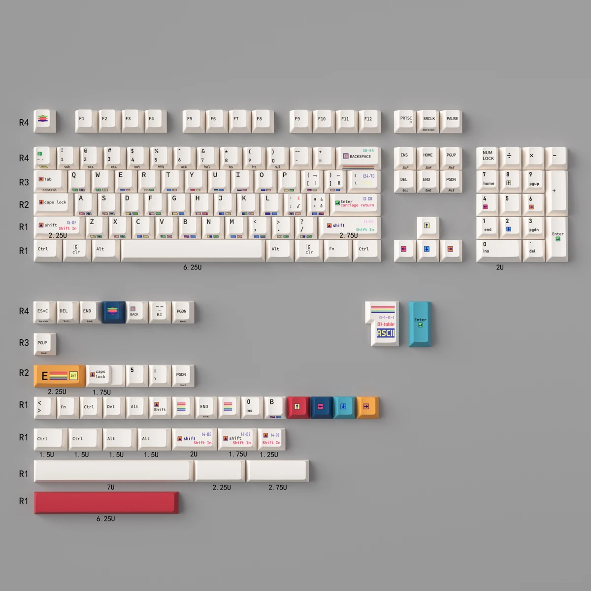 Teclado mecánico con grabado lateral C64 R2, teclas de 147 teclas, sublimación térmica PBT, cereza, altura Original de fábrica - imagen 3