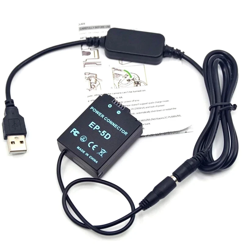 Adaptador de Cable de alimentación USB de 5V + acoplador CC EP-5D ENEL21 EN-EL21 batería falsa para Nikon 1 V2 1V2 Camrea - imagen 3