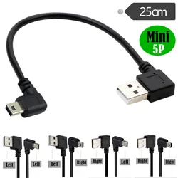 Cable Mini USB con conector B angular tipo A macho para carga rápida